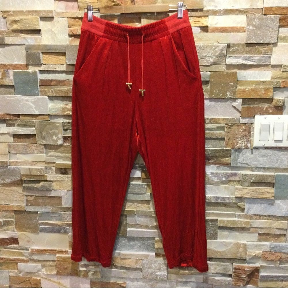 BALMAIN Velour Cropped Pants